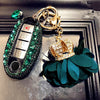Infiniti/Nissan Emerald Bling Four/Five keys Car Key Holder with Rhinestones Crystals