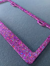 Party Pink Glitter Bling Sparkle License Plate Frame Designed by Virginia Thomas