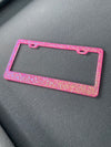 HOT HOT Pink Glitter Bling Sparkle License Plate Frame Designed by Virginia Thomas