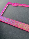 HOT HOT Pink Glitter Bling Sparkle License Plate Frame Designed by Virginia Thomas