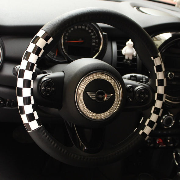 Checkers Steering wheel cover - Great for Mini cooper Countryman