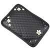 Black Leather Bling Car Center Console Cover with Small Daisy - Carsoda - 3