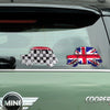Mini Cooper Countryman Vintage Car UK Jack Union Rainbow Sticker - Carsoda - 1