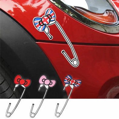 Mini Cooper Countryman Pin Bow UK Jack Union Sticker Car Decal