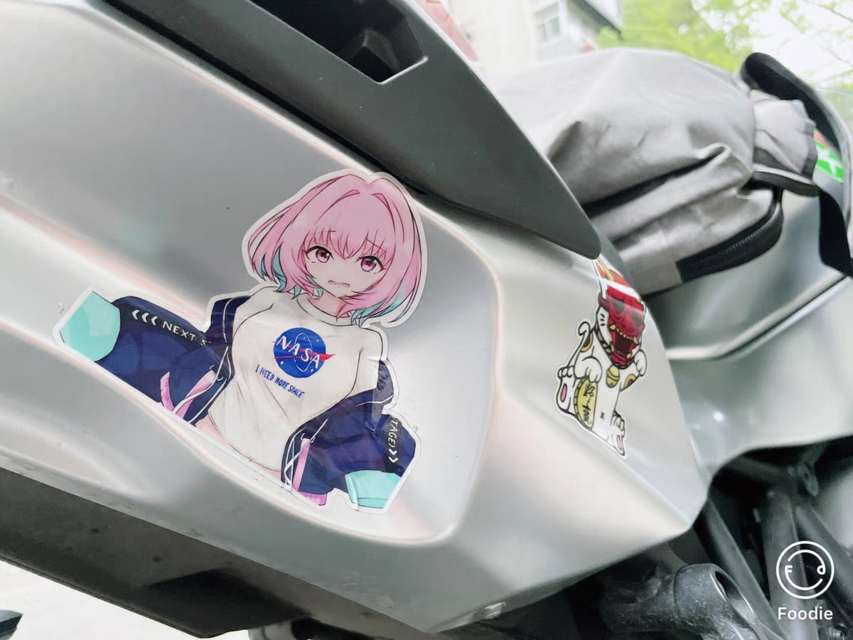 6'' Width Anime Car Accessories, Anime Decals - Cartoon Car