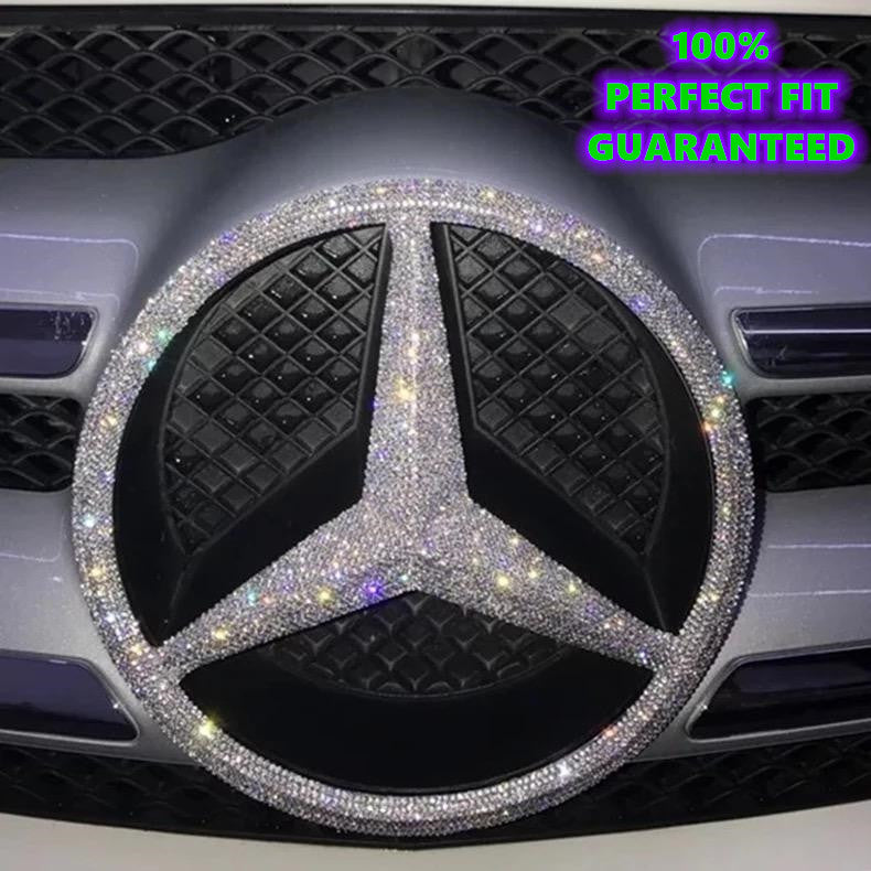 Bling Mercedes Benz LOGO Front Grille or Rear Trunk Emblem Decals Made –  Carsoda