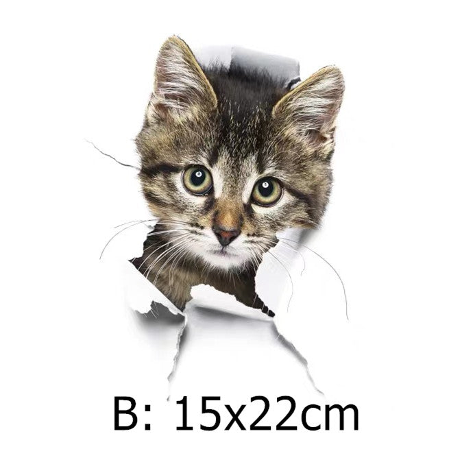 Cat Dog Peekaboo Car Decal Sticker