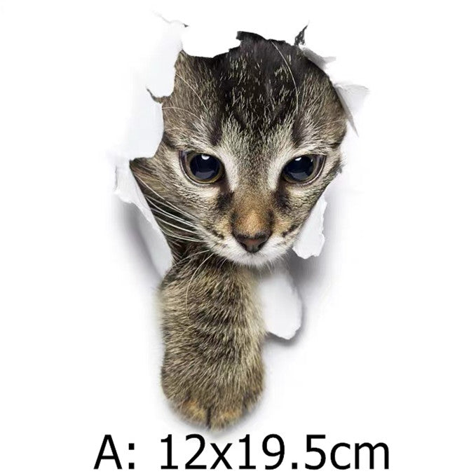 Cat Dog Peekaboo Car Decal Sticker