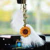 Sunflower Car Decoration -Air Vent Decoration with Freshener DIY clip or Mirror Pendant Charm