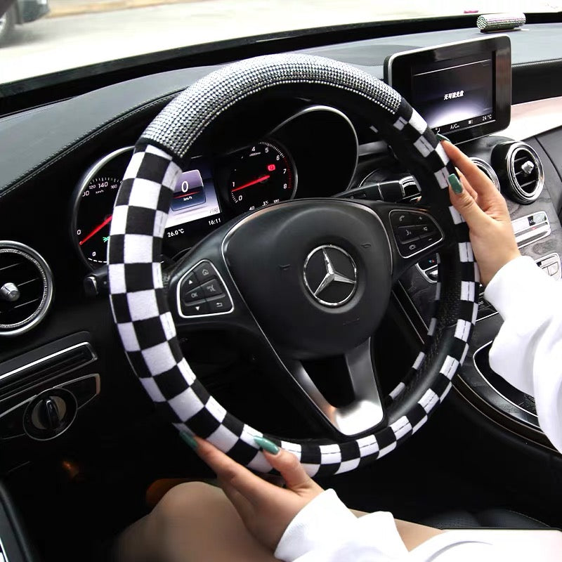 Checkers Mini cooper Steering wheel cover