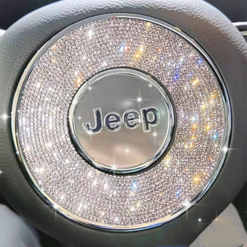 Jeep Bling Emblem | Rhinestone Front, Rear & Side Decal | Carsoda