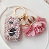 Pink Bling Car Key Holder with Rhinestones and flowers for Lexus ES240 RX350 270 IS250 GS300