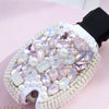 Pink and White Bling E Class C Class Mercedes Benz Crystal Car Key Holder with Large Rhinestones