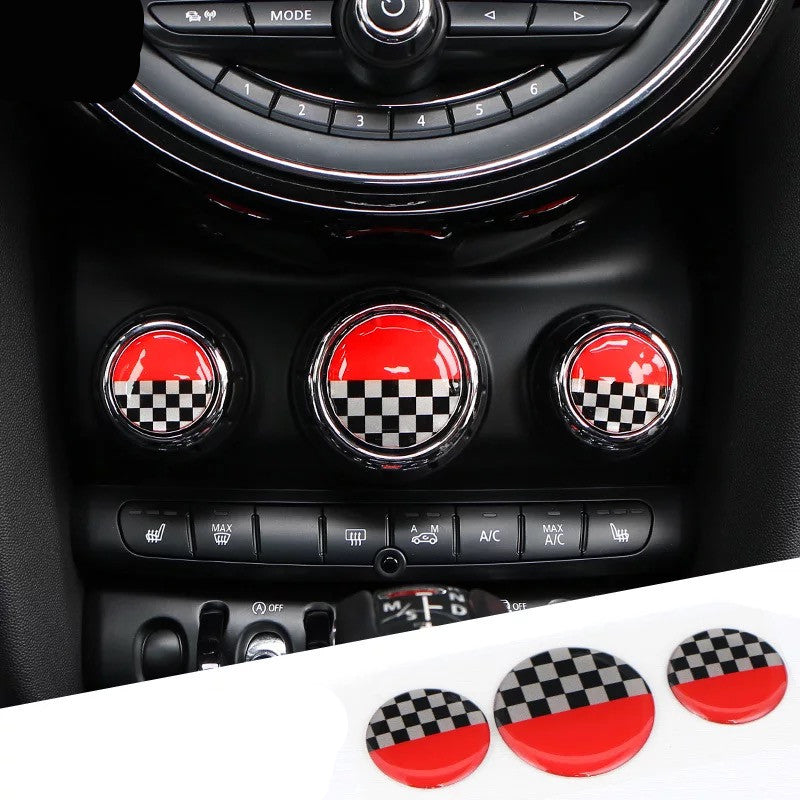 Mini Cooper AC Control Buttons 3D Crystal Decal