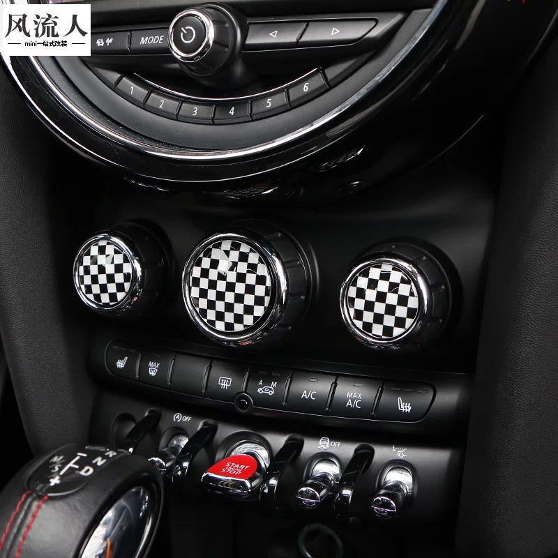 Mini Cooper AC Control Buttons 3D Crystal Decal