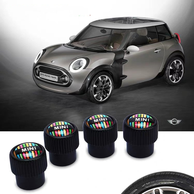 Mini Cooper Carbon Fiber Tire Valve Dust Caps Set of 4