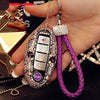 Nissan Bling Three/Four/Five keys Car Key Holder with Rhinestones and flowers - Pink/Purple
