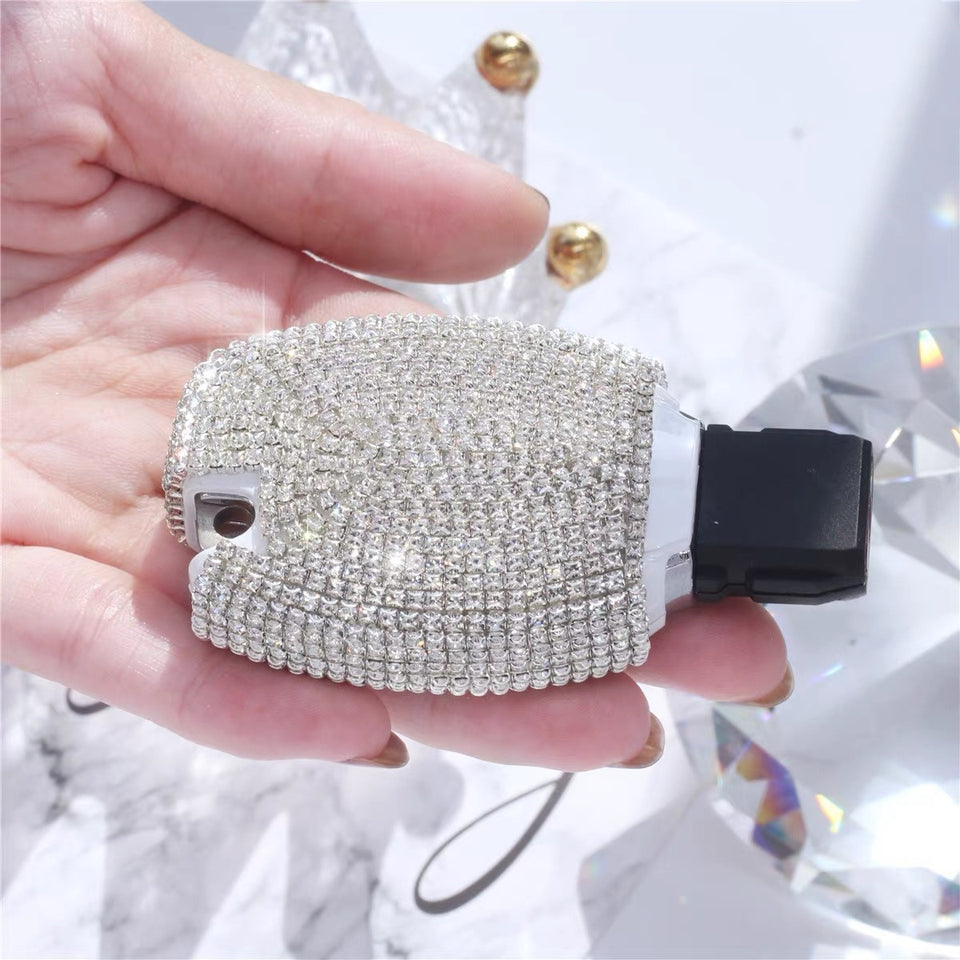 Silver Bling E Class C Class Mercedes Benz Crystal Car Key Holder with