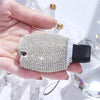 Silver Bling E Class C Class Mercedes Benz Crystal Car Key Holder with Small Rhinestones