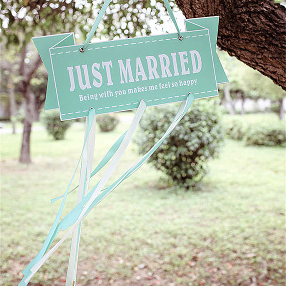 Just Married Burlap Banner Wedding Garland Wedding Gateway Car Decors - 10 Designs - Carsoda - 1
