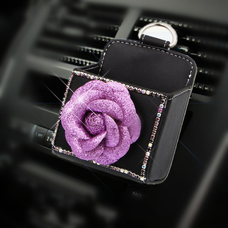Bling Flower Car Air Vent Sunglasses cell phone holder - Carsoda