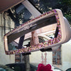 Bling Car Rear View Anti Dazzle Mirror with Multicolor Rhinestones Crystal Cover - Carsoda - 2