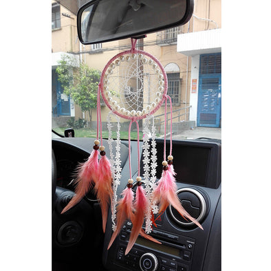 Dream Catcher Hanging Car Mirror Charm Ornaments Rearview Mirror - Carsoda