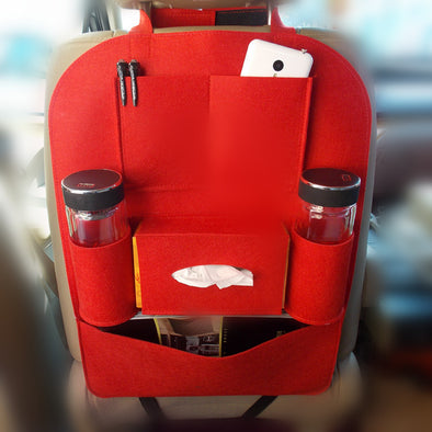 a close up of a red piece of luggage 