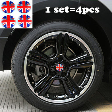 4PC MINI Cooper UK flag Badge OEM Car Wheel Center Hubs Caps Emblem r50 r52 r53 r55 r56 r57 - Carsoda