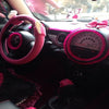 Car DIY Ruffle Lace Fringe for Interior Decorations - Hot Pink Decal - Carsoda - 2