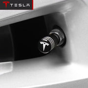 Tesla Carbon Fiber Wheel Tyre Valve Dust Caps Covers