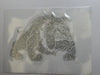 Set of 2 Silver Bling Bulldog 6'' Width Bedazzled Rhinestones Iron On Hotfix Transfer DIY Decal Emblem Patch