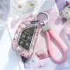 Pink Bling Car Key Holder with Rhinestones for Cadillac 2020 CT4 CT5