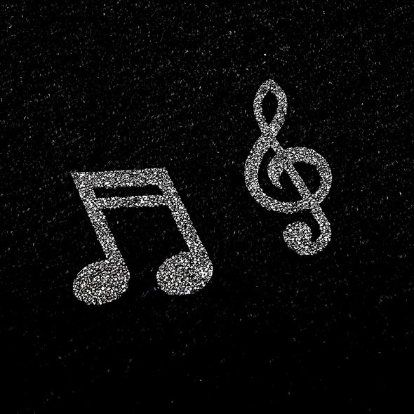 Music Note Bling Decal, Music Treble clef Symbol Rhinestones Sticker for Car/Truck Laptop/Notebook/iPad/Helmet/Window, 5'' Height