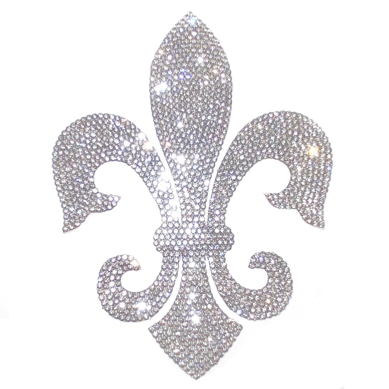 Flower Lily Fleur delis Bling Decal, Floral Symbol Rhinestones Sparkling Sticker for Car/Truck Laptop/Notebook/iPad/Helmet/Window, 5'' Height
