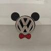 Car Black Bling Mouse Ear Shaped and Red Bling Bow Decal Stickers — for VW Logo, BMW Mini, BMW logo decorations