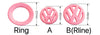 Pink VW Volkswagen Emblem for Steering Wheel LOGO Sticker Decal Beetle