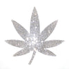 Weed Leaf Bling Decal, Marijuana Pot Symbol Rhinestones Sparkling Sticker for Car/Truck Laptop/Notebook/iPad/Helmet/Window, 5'' Height