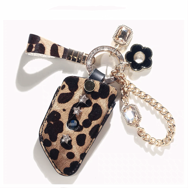 leopard key fob holder