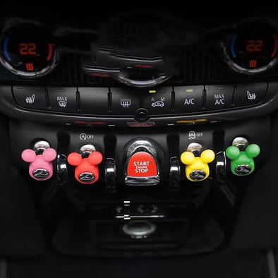 BMW Mini Cooper Countryman Center Console AC Control Roof Lighting Buttons Ring Decorations  - Mouse ear
