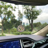 Bling Golden OM Yoga Mediation Rhinestone Car Charm Pendant - HANDMADE  lucky Charm for Rearview Mirror