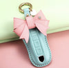Leather Car Key Fob Holder Cover and Bow for Porsche