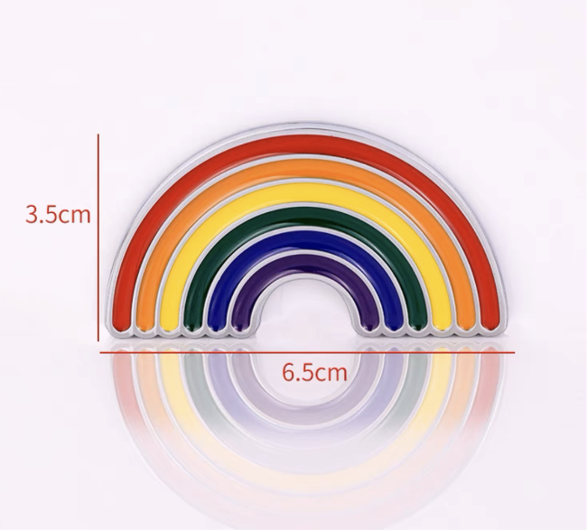 rainbow chrome car badge