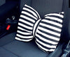 Stripe Bow Shaped Car Seat Headrest Pillow - Carsoda - 4