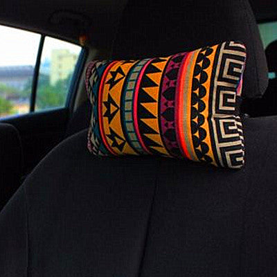 India Aztec Bone Shaped Headrest Pillow - Carsoda