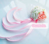 Just Married Car Decoration- Heart Shaped Flowers and Bow for Wedding Limousine Door Side - Carsoda - 2
