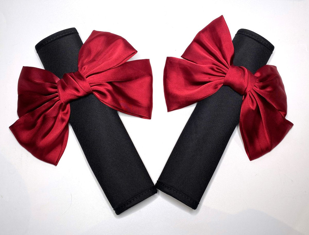 Seat Belt Cover with Red Bow