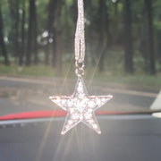 Bling Star Rhinestone Pendant for Car Interior Rearview Mirror