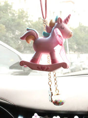 Unicorn Mirror Charm Car Rear View Mirror Pendant Ornament
